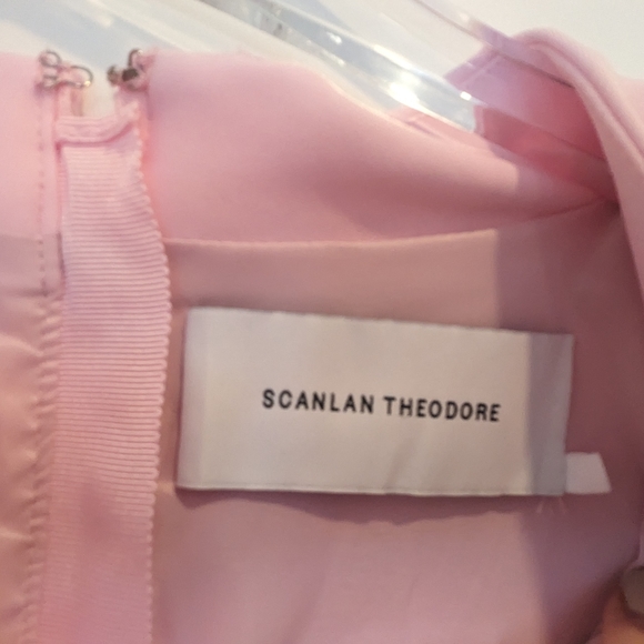 SCANLAN THEODORE ITALIAN MILANO BUTTON DRESS PINK size 10 US - Picture 3 of 8